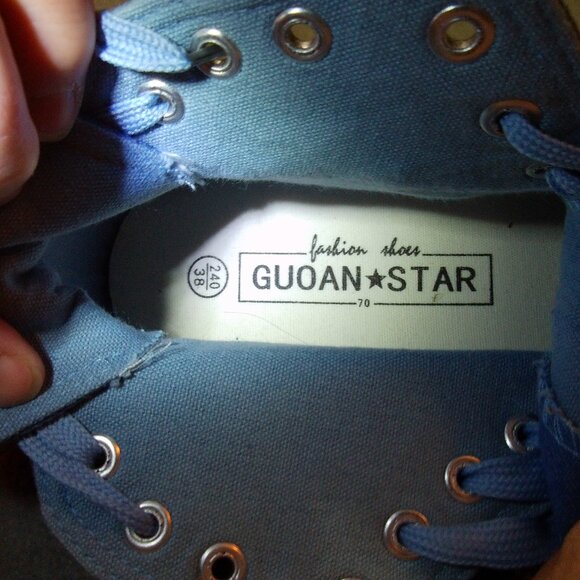 NWOT- Women's size 7 Guoan Skull Canvas High Top sneakers - Picture 8 of 9